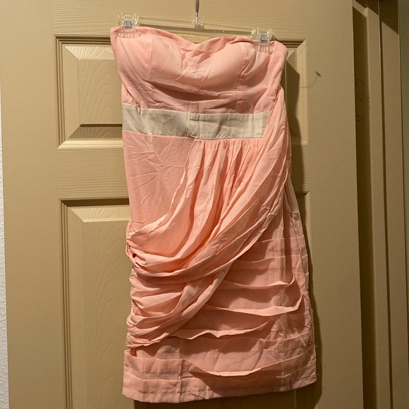 NWT Sweet Coquette Pink Ruffled Draped Delicate Mini Dress - Picture 1 of 3
